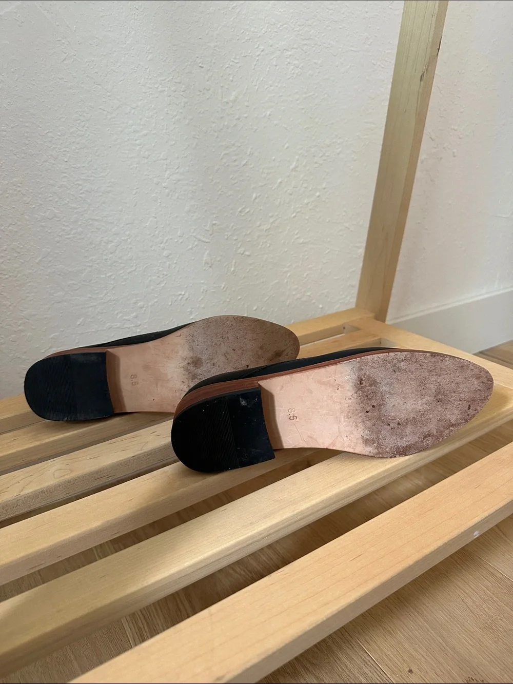 Nisolo Black Leather Derby with Brown Stacked Sole